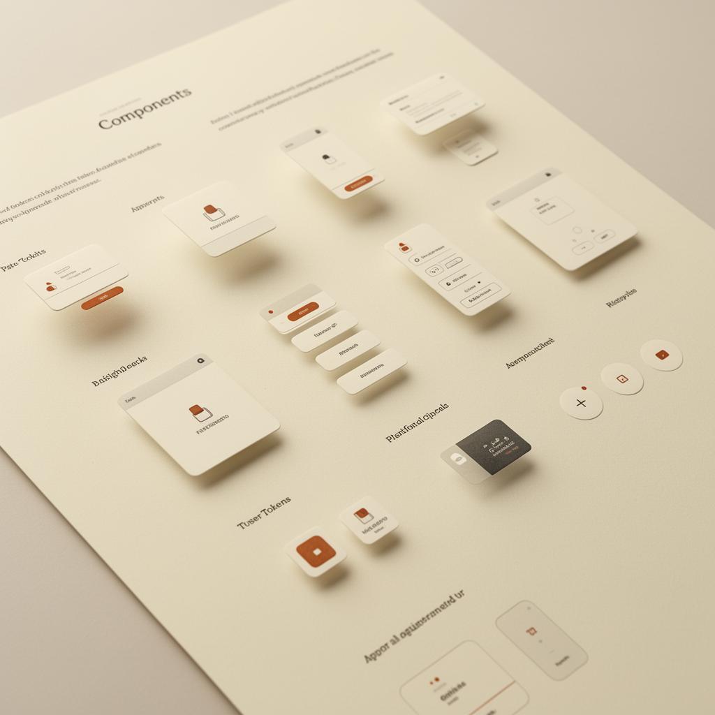 Design system component library mockup